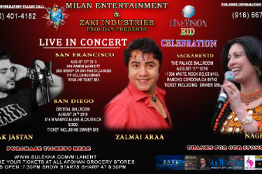 SIAMAK JASTAN , ZALMAI ARAA & NAGHMA Live in SAN DIEGO - Event Cancelled in El Cajon, CA