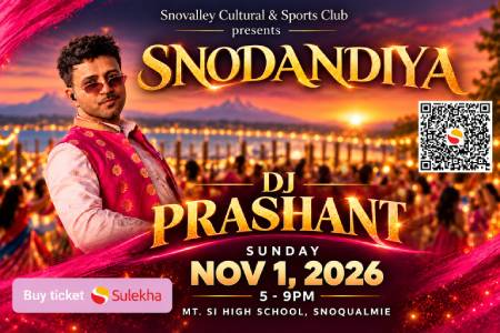 Dj Prashant & Snodandiya 2026 - Seattle Indian event on Sun, Nov 1