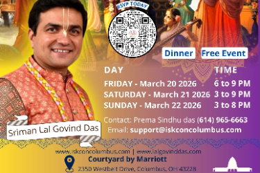 Srimad Bhagavat Katha - 3 Days from March 20th - 22nd 2026 in Columbus, OH