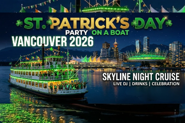 St Patrick’s Day Party on a Boat Vancouver 2026 | Skyline Night Cruise in Vancouver, BC