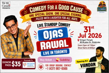Standup Comedy by Ojas Rawal in Toronto 2026 in Etobicoke, ON