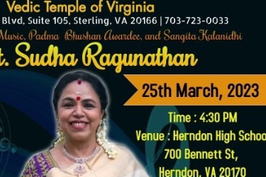 Smt. Sudha Ragunathan's Concert in Herndon, VA