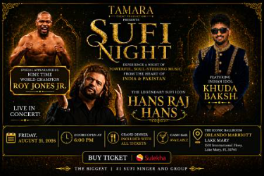 Sufi Night 2026 – Hans Raj Hans Live in Concert in Lake Mary, FL