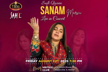 Sufi Queen Sanam Marvi Live Concert 2025 in Chicago in Naperville, IL