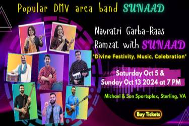 Sunaad Navratri Garba & Dandiya Raas 2024 - Live - Saturday, October 5 in Sterling, VA