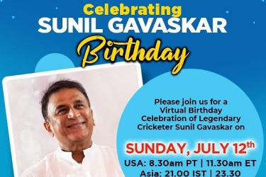 Sunil Gavaskar Birthday Celebration (Virtual) in , 