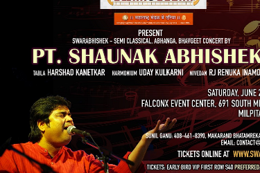 'Swarabhishek' Semi Classical, Natyageet, Abhanga, Bhavgeet concert by Pt. Shaunak Abhisheki in Milpitas, CA