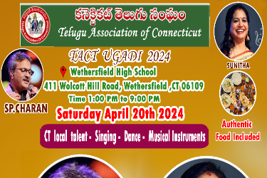 TACT UGADI 2024 WITH SP CHARAN & SUNITHA LIVE CONCERT in Wethersfield, CT