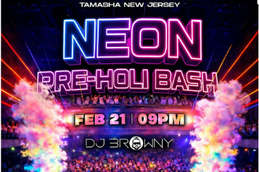 TAMASHA JERSEY’S NEON HOLI PARTY AT BIG SHOTS in Iselin, NJ