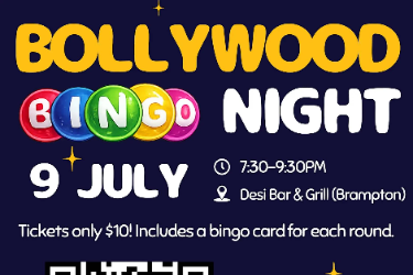 Book Tickets for  Bollywood Bingo Night  Desi Bar & Grill (Brampton) in Brampton, ON