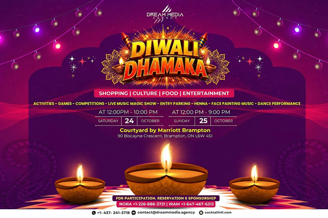Book Tickets for  Diwali Dhamaka Season 5 is coming to Brampton! in Brampton, ON