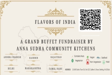 Flavors of India – A Grand Buffet Fundraiser in Sterling, VA