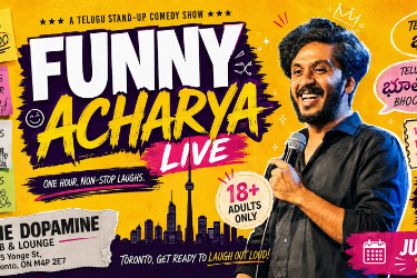 Book Tickets for  FUNNY ACHARYA LIVE — Telugu Stand-Up Comedy Show in Toronto, ON
