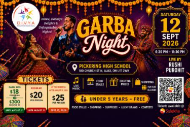 Book Tickets for  Garba Mahotsav 2026 with Rushi Purohit in Ajax, ON