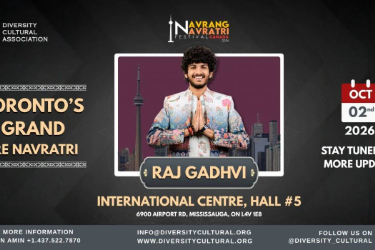 Book Tickets for  Navrang Navratri Festival Canada 2026 With RAJ GADHVI - FRIDAY 2nd October, 2026 in Mississauga, ON