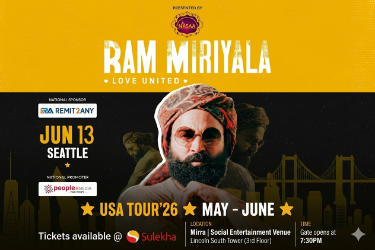 Ram Miriyala Concert - Live in Seattle (June 13th 2026) in Bellevue, WA