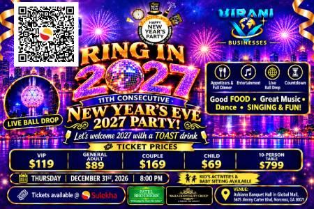 Ring in 2027 – New Year's Eve 2027 Party! at Ashiana Banquet Hall ...