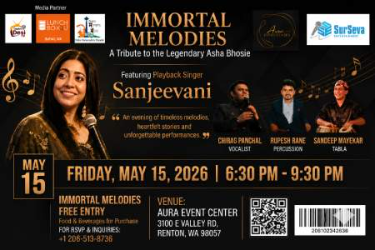 Sanjeevani Bhelande & Team Live in Concert – Bollywood Musical Night in Renton, WA