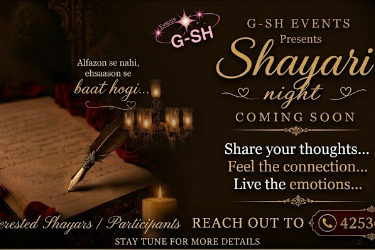 Inviting Shaayars for Shaayari Night by G-SH Events in Sammamish, WA