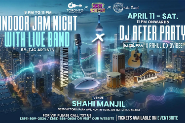 Book Tickets for  TJC X DESI NIGHTS - INDOOR JAM NIGHT + DJ AFTER PARTY in North York, ON