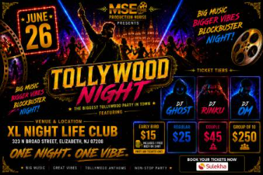 Tollywood Night One Night One Vibe In NJ in , NJ