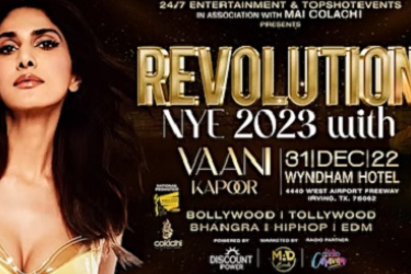 REVOLUTION 2023 WITH VAANI KAPOOR | #1BOLLYWOOD NEW YEAR PARTY in Irving, TX