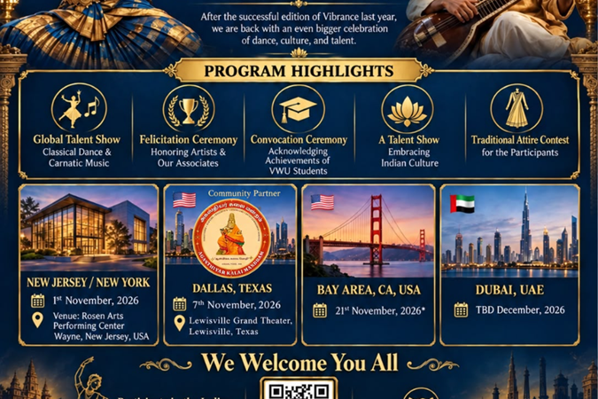 VIBRANCE 2026–27 – A Global Celebration of Indian Classical Dance & Music, Wayne, NJ