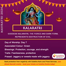 7th day of Navratri : Worshipping Kalratri Mata – October 9th in New York, NY