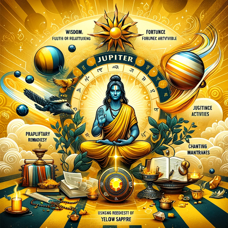 Harnessing Jupiter's Wisdom: Remedies, Dosha, and Yogam in Vedic Astrology