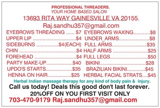 Professional Threaders in Washington, DC