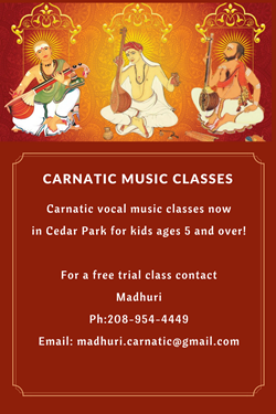 Carnatic Music Classes By Madhuri in Milpitas, CA