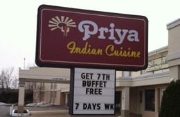 Priya Indian Cuisine in Chicopee, MA