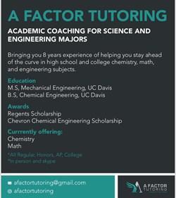 A Factor Tutoring in Fremont, CA