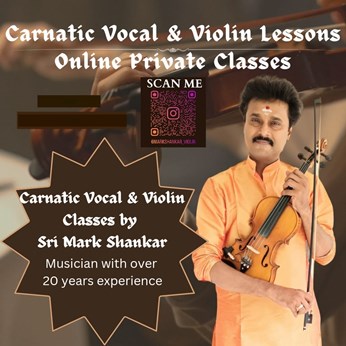 Carnatic Violin And Vocal Classes By Mark in Sunnyvale, CA
