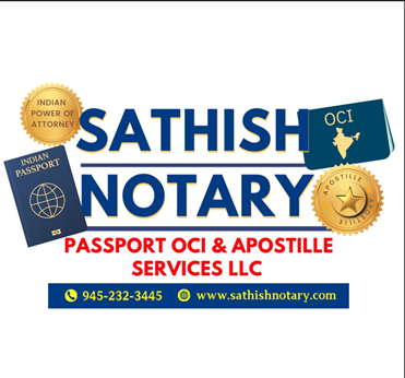 profile image for Sathish Notary Passport OCI & Apostille Services LLC