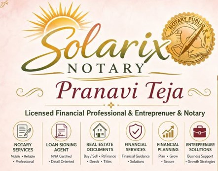 Solarix Notary - Pranavi Teja in Laveen, AZ