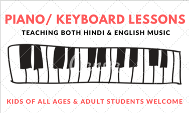 Hindi, English & Bengali Musical Keyboard/Piano Lessons