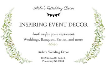 Aisha's Wedding Decor