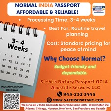 Sathish Notary Passport OCI & Apostille Services L