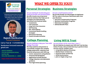 Rajesh Ravikumar Licensed Financial Professional