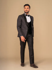 mens black tuxedo with shawl collar 3 medium
