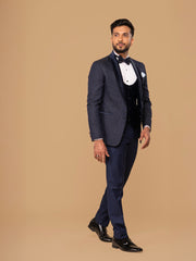 mens blue tuxedo with shawl collar 2 medium
