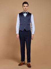 mens navy blue printed tuxedo 4 medium