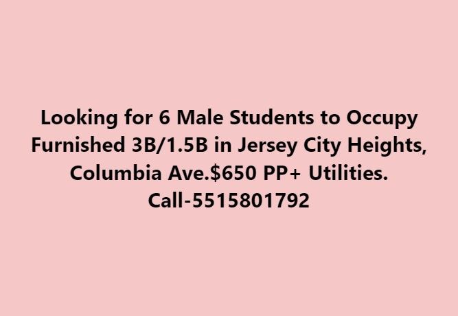 Call-55I-58O-I792 No Fees/Rent Direct From Owner- Furnished 3Bed/1.5 Bath Furnished House In Jersey City Heights