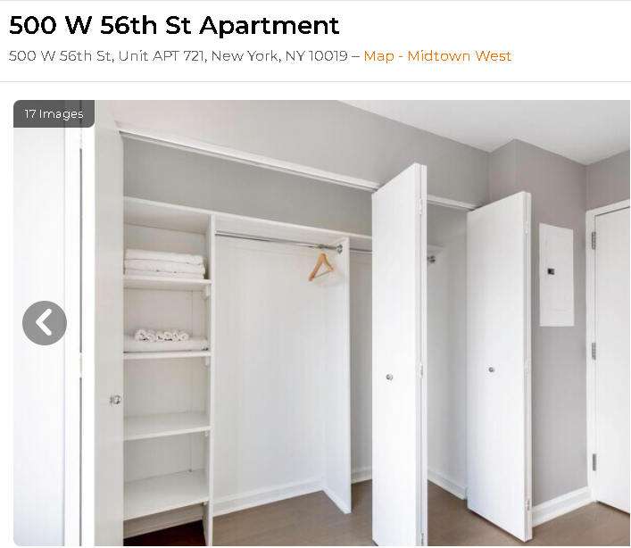 One BHK In Luxury Apartment 500 West 56 Street, Manhattan, NY- From Feb 1st, 2026, To Take Over Lease Or Rent