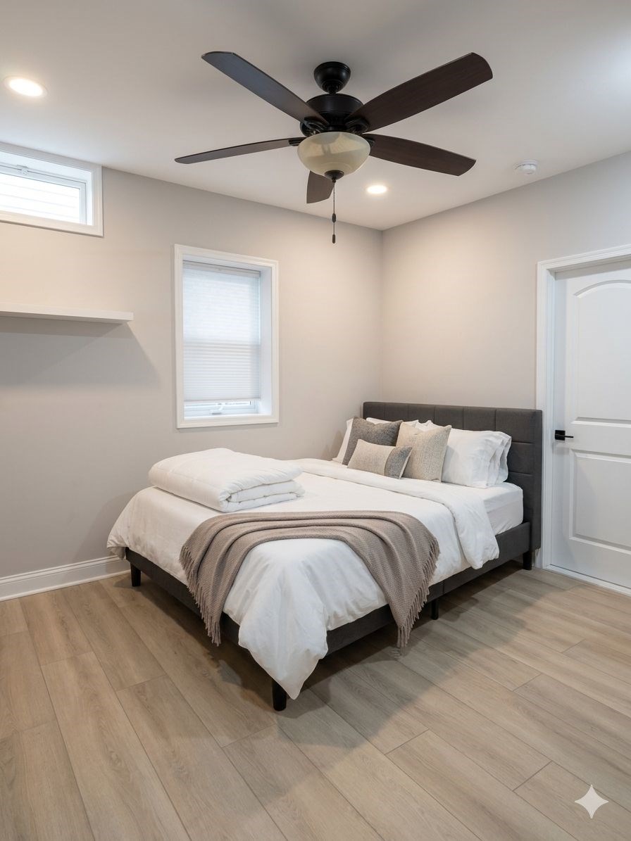 Newly Constructed Spacious 2BR/2B Basement Apartment For Rent – Private Entrance + Private Baths