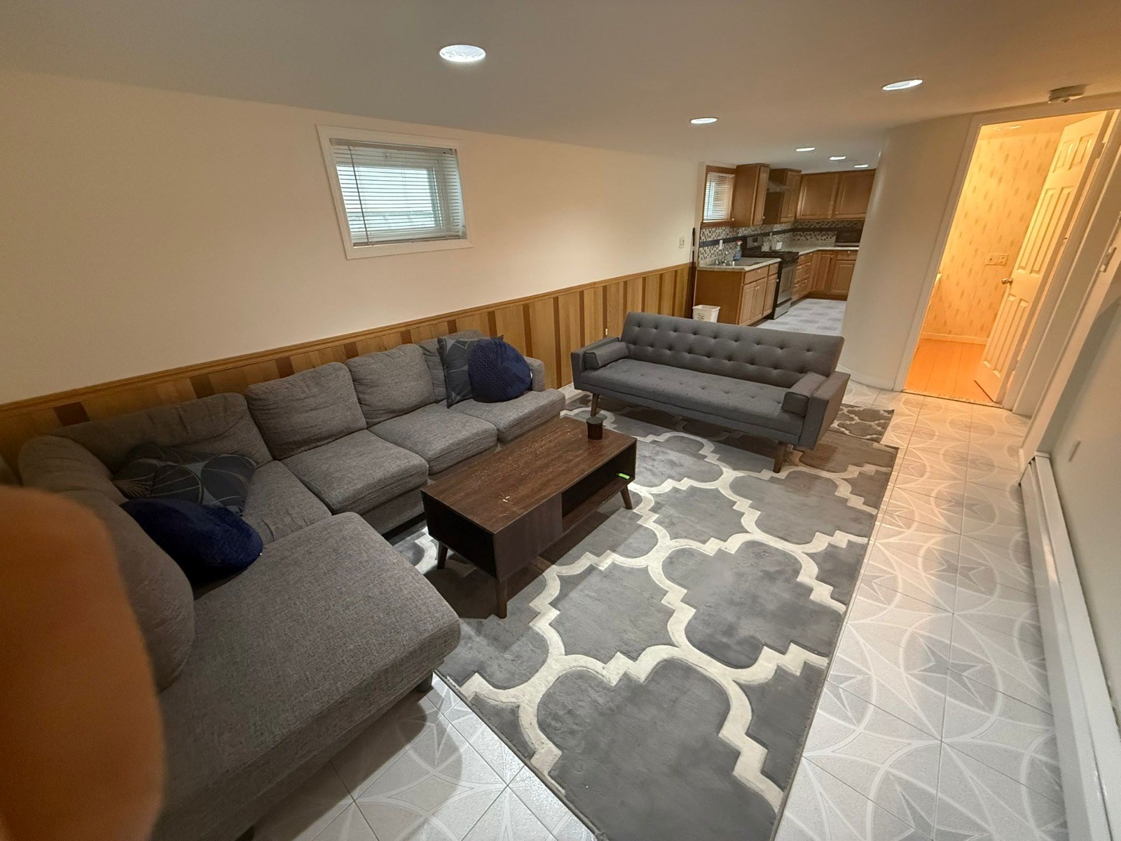 Click to Enlarge Lower Level One Bedroom, Living, Kitchen & Bath Including Utilities.