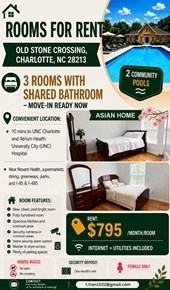 Asian Home – Fully Furnished Room | Utilities Included | $795/Month